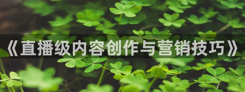 搜球吧直播nba中文直播：《直播级内容创作与营销技巧》